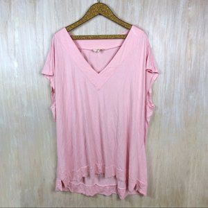 🔥Eloquii Essentials Pink V Neck Shirt 22/24